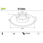 VALEO Bremsscheibe 672504 VALEO Bremsscheibe 672504