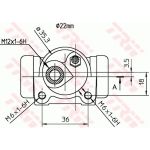 TRW Radbremszylinder BWH114 TRW Radbremszylinder BWH114