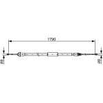 Bosch Handbremsseil 1987482495 Bosch Handbremsseil 1987482495