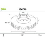 Valeo Bremsscheibe 186710 Valeo Bremsscheibe 186710