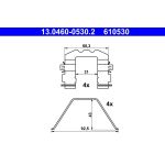 ATE Zubehörsatz Bremsbeläge 13.0460-0530.2 ATE Zubehörsatz Bremsbeläge 13.0460-0530.2