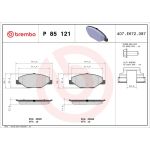BREMBO Bremsklötze VA P 85 121 BREMBO Bremsklötze VA P 85 121