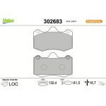 Valeo Bremsbelagsatz 302683 Valeo Bremsbelagsatz 302683