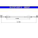 ATE Handbremsseil 24.3727-0357.2 ATE Handbremsseil 24.3727-0357.2