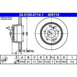 Bremsscheibe Db T. W202/203/W210/W124 24.0109-0114.1 Bremsscheibe Db T. W202/203/W210/W124 24.0109-0114.1