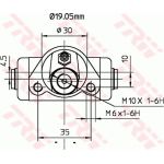 TRW Radbremszylinder BWD283 TRW Radbremszylinder BWD283