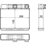 MAHLE Wärmetauscher, Innenraumheizung AH 87 000P MAHLE Wärmetauscher, Innenraumheizung AH 87 000P