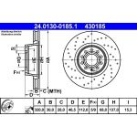 Bremsscheibe Audi S. A4 00-08 24.0130-0185.1 Bremsscheibe Audi S. A4 00-08 24.0130-0185.1