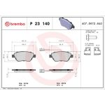 BREMBO Bremsklötze VA P 23 140 BREMBO Bremsklötze VA P 23 140