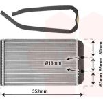 Van Wezel Heizungswärmetauscher 17006265 Van Wezel Heizungswärmetauscher 17006265
