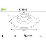 VALEO Bremsscheibe 672546 VALEO Bremsscheibe 672546