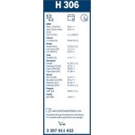 Bosch Wischerblatt H306 3397011432 Bosch Wischerblatt H306 3397011432