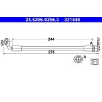 ATE Bremsschlauch 24.5296-0256.3 ATE Bremsschlauch 24.5296-0256.3