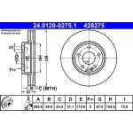 Bremsscheibe Db P. C117/W176/W246/X156 12 24.0128-0275.1 Bremsscheibe Db P. C117/W176/W246/X156 12 24.0128-0275.1