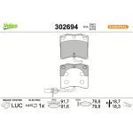 Valeo Bremsbelagsatz 302694 Valeo Bremsbelagsatz 302694