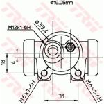 TRW Radbremszylinder BWD115 TRW Radbremszylinder BWD115