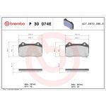 BREMBO Bremsbelagsatz, Scheibenbremse P 30 074E BREMBO Bremsbelagsatz, Scheibenbremse P 30 074E