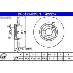 ATE Bremsscheibe 24.0122-0255.1 ATE Bremsscheibe 24.0122-0255.1