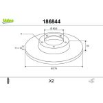 Valeo Bremsscheibe 186844 Valeo Bremsscheibe 186844