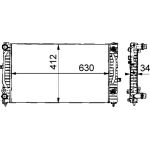 Kühler, Motorkühlung CR 132 000S Kühler, Motorkühlung CR 132 000S