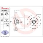 Brembo Bremsscheibe Hinterachse 08.5834.27 Brembo Bremsscheibe Hinterachse 08.5834.27