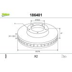 VALEO Bremsscheibe 186401 VALEO Bremsscheibe 186401