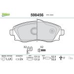 Valeo Bremsbelagsatz 598456 Valeo Bremsbelagsatz 598456