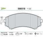 Valeo Bremsbelagsatz 598518 Valeo Bremsbelagsatz 598518