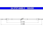 ATE Handbremsseil 24.3727-0490.2 ATE Handbremsseil 24.3727-0490.2