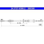 ATE Handbremsseil 24.3727-0300.2 ATE Handbremsseil 24.3727-0300.2
