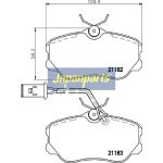 Japanparts Bremsbeläge PA-0206AF Japanparts Bremsbeläge PA-0206AF