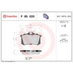 BREMBO Bremsklötze HA P 85 020 BREMBO Bremsklötze HA P 85 020