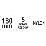 Nylondrathbürste 5Reihig L180Mm YT-6349 Nylondrathbürste 5Reihig L180Mm YT-6349