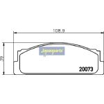 Japanparts Bremsbeläge PA-0249AF Japanparts Bremsbeläge PA-0249AF