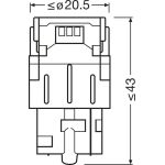 OSRAM Glühlampe, Tagfahr-/Positionsleuchte 7505DWP-2BL