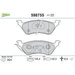 Valeo Bremsbelagsatz 598755 Valeo Bremsbelagsatz 598755