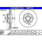 Bremsscheibe Vw P. Sharan/T4 90-10 Power Disc 24.0326-0119.1 Bremsscheibe Vw P. Sharan/T4 90-10 Power Disc 24.0326-0119.1