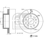 FEBI BILSTEIN Bremsscheibe 171496 FEBI BILSTEIN Bremsscheibe 171496