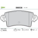 Valeo Bremsbelagsatz 598538 Valeo Bremsbelagsatz 598538