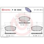 BREMBO Bremsklötze Xtra VA P 30 034X BREMBO Bremsklötze Xtra VA P 30 034X
