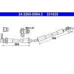 ATE Bremsschlauch 24.5265-0504.3 ATE Bremsschlauch 24.5265-0504.3