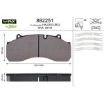 Valeo Bremsbelagsatz 882251 Valeo Bremsbelagsatz 882251