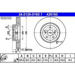 Bremsscheibe Toyota P. Avensis/Verso 2.0-2.2 D-4D 09 24.0126-0160.1 Bremsscheibe Toyota P. Avensis/Verso 2.0-2.2 D-4D 09 24.0126-0160.1