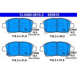 Bremsbelagsatz Toyota P. Corolla/Iq/Prius/Yaris 1.0-1.6 Vvti 99 13.0460-5810.2 Bremsbelagsatz Toyota P. Corolla/Iq/Prius/Yaris 1.0-1.6 Vvti 99 13.0460-5810.2
