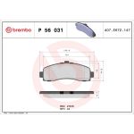 BREMBO Bremsklötze VA P 56 031 BREMBO Bremsklötze VA P 56 031