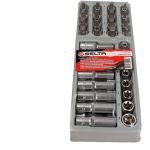 Satz Steckschlüsseleinsätze Torx, Spline 1/2 32-Teilig, Modul 1/3 SE-4532 Satz Steckschlüsseleinsätze Torx, Spline 1/2 32-Teilig, Modul 1/3 SE-4532