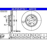Bremsscheibe Honda P. Civic/Fr-V 1.4-2.0 04 24.0123-0110.1 Bremsscheibe Honda P. Civic/Fr-V 1.4-2.0 04 24.0123-0110.1