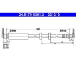 ATE Bremsschlauch 24.5170-0361.3