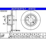 Bremsscheibe Citroen T. C5 1.6-3.0 01 24.0114-0112.1 Bremsscheibe Citroen T. C5 1.6-3.0 01 24.0114-0112.1