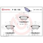 BREMBO Bremsklötze HA P 83 133 BREMBO Bremsklötze HA P 83 133